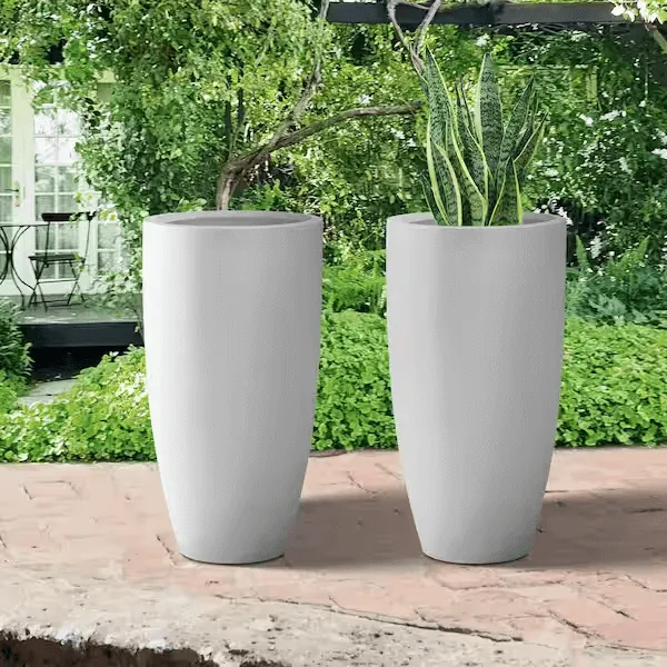 Outdoor Fiberglass Vase Planters | Tall Large – custom retail display image 88