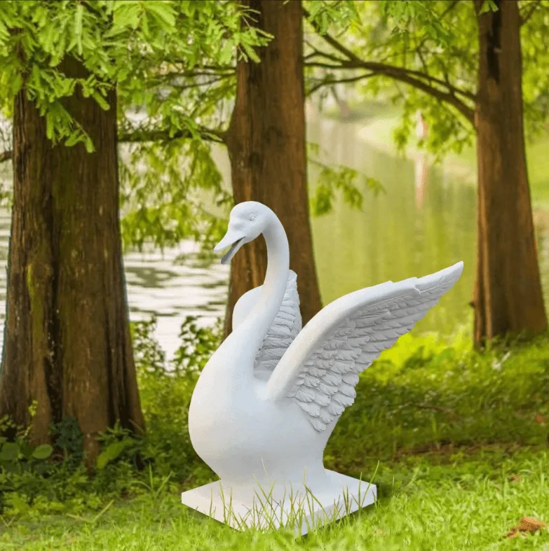 Outdoor Swan Statues Sculptures For Sale – custom retail display image 2
