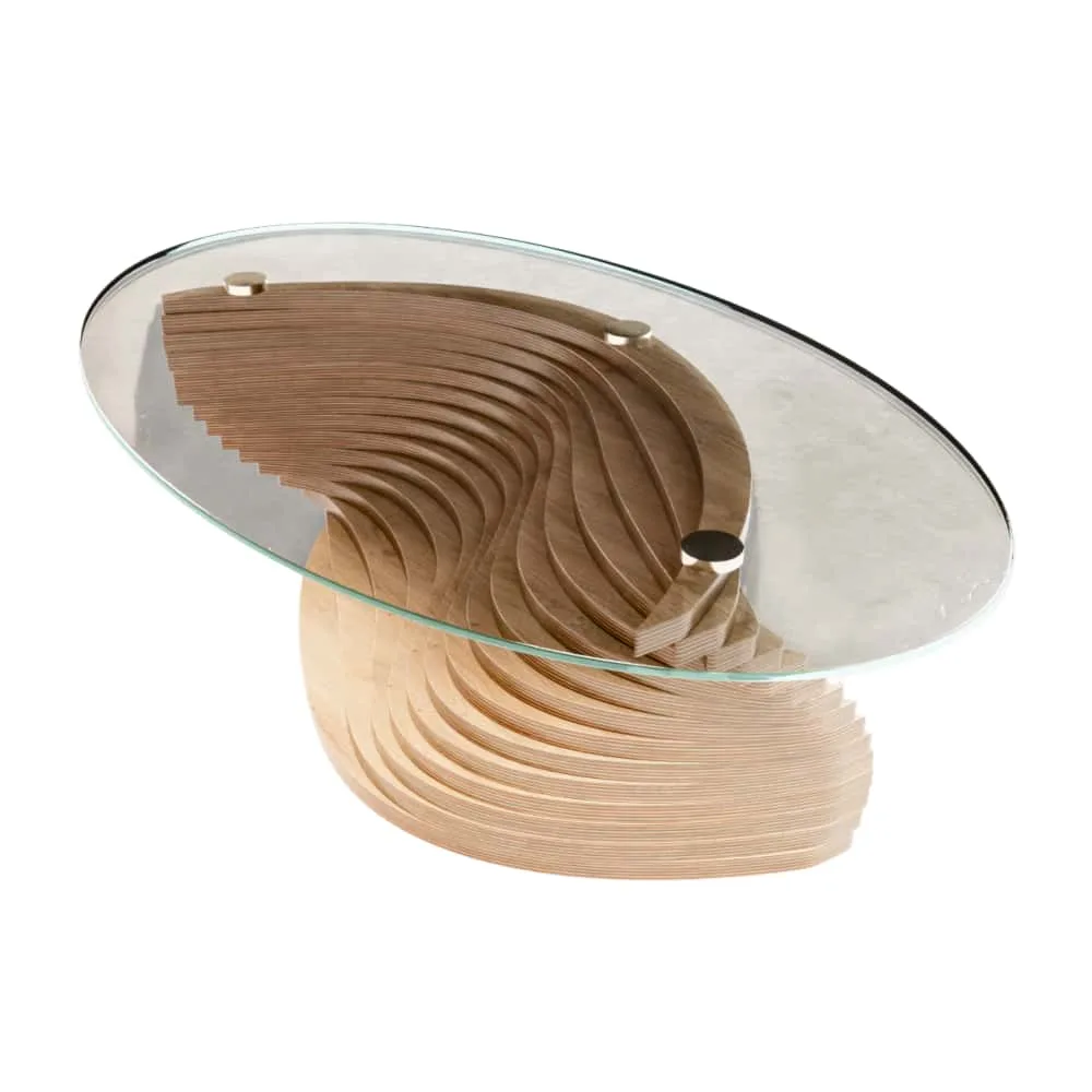 Zig-Zag Parametric Oval Coffee Table