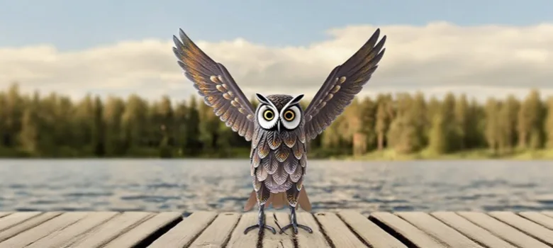 Large Outdoor Owl Statues Sculptures For Garden – custom retail display image 3
