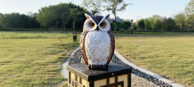 Large Outdoor Owl Statues Sculptures For Garden – custom retail display image 4