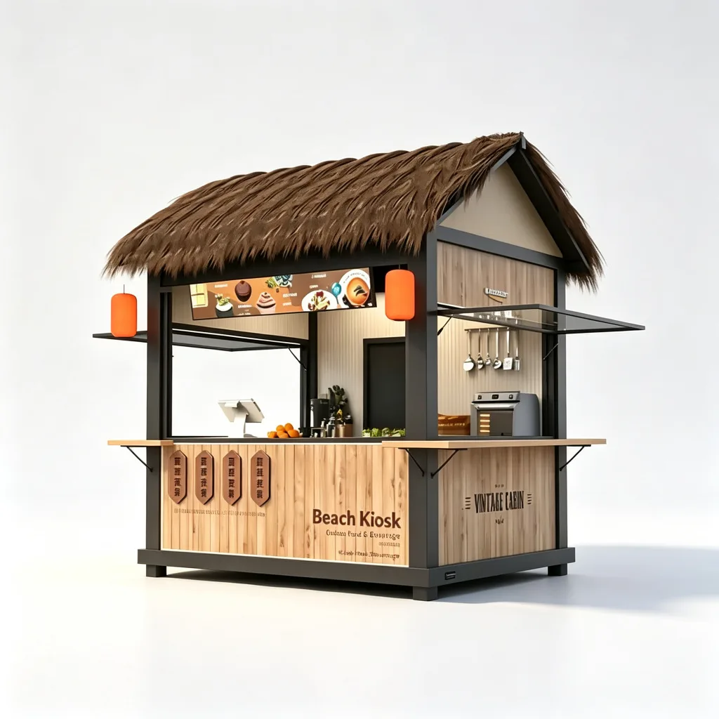 Outdoor Beach Kiosk – custom retail display image 13
