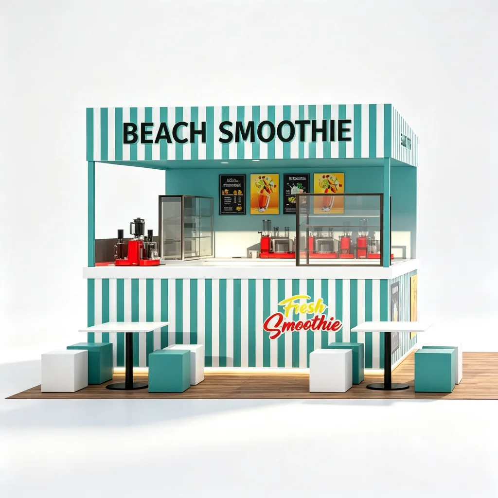 Outdoor Beach Kiosk – custom retail display image 10