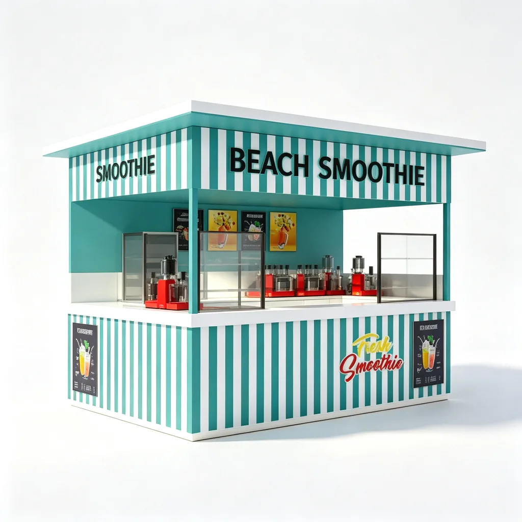 Outdoor Beach Kiosk – custom retail display image 9