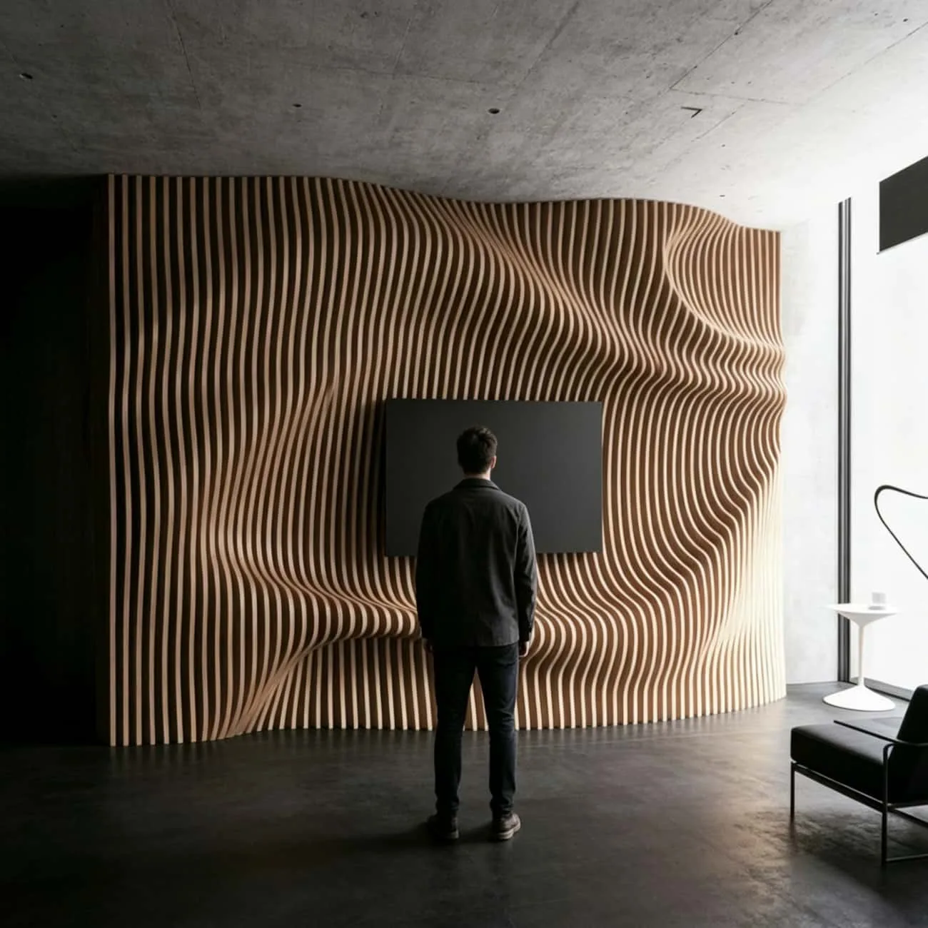 Parametric Wall Panels, Shelves 3D Wood Wall Arts – custom retail display image 9