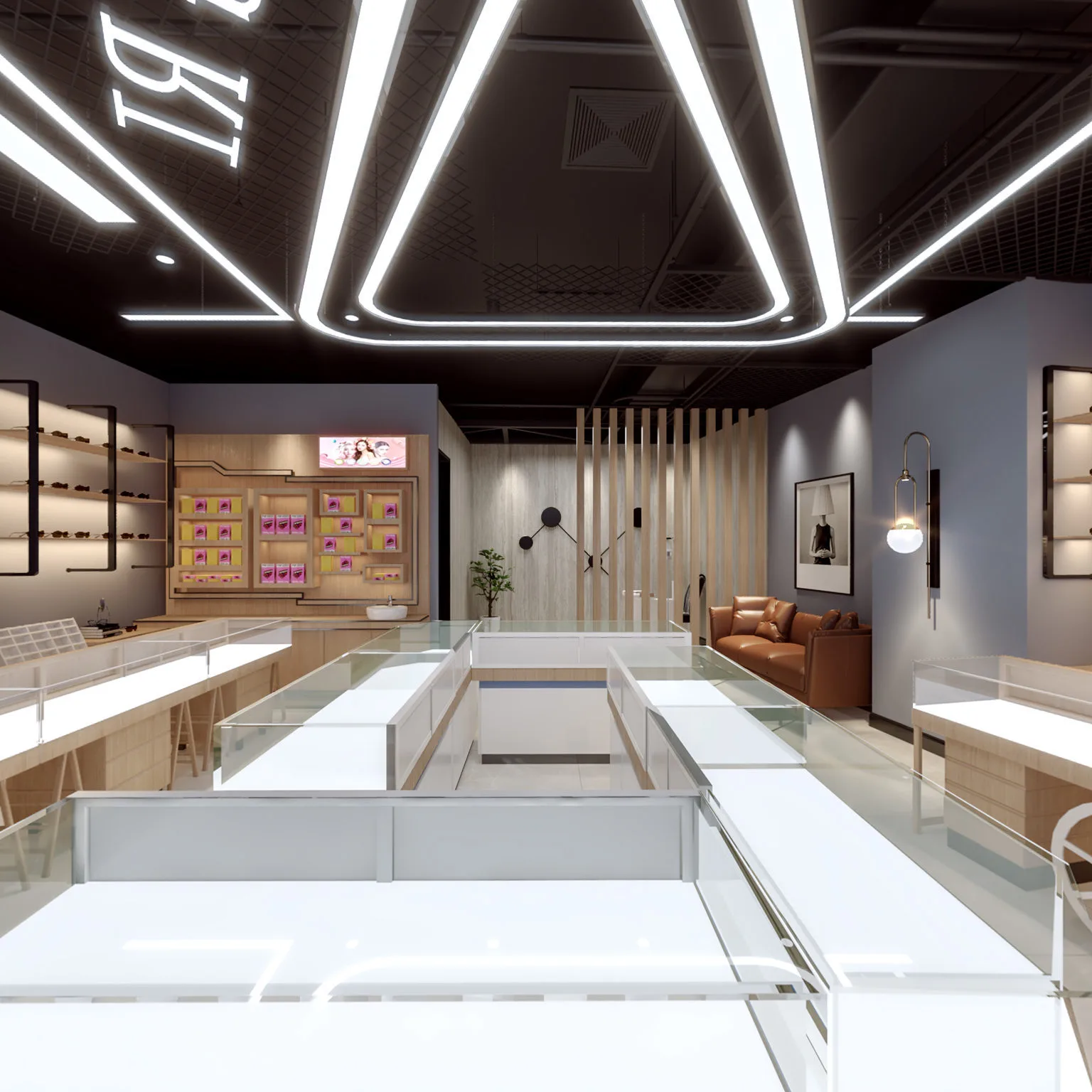 Sunglasses Shop Design, Displays Decoration – Optical Shop Decoration Solution Customized Luxury Display Furniture image 12