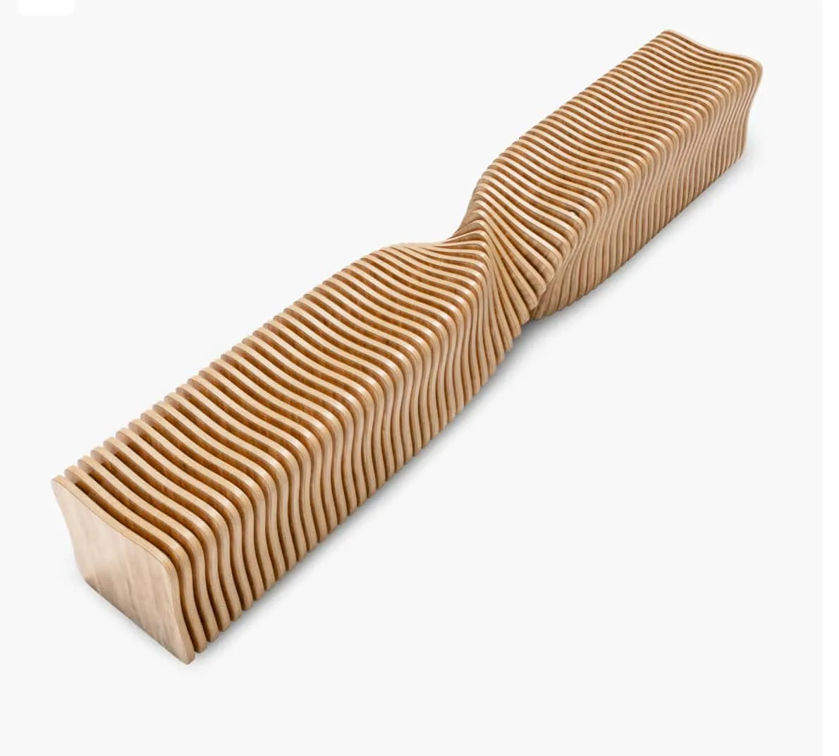 Custom Parametric Bench For Sale | Wooden Curved Design – custom retail display image 9