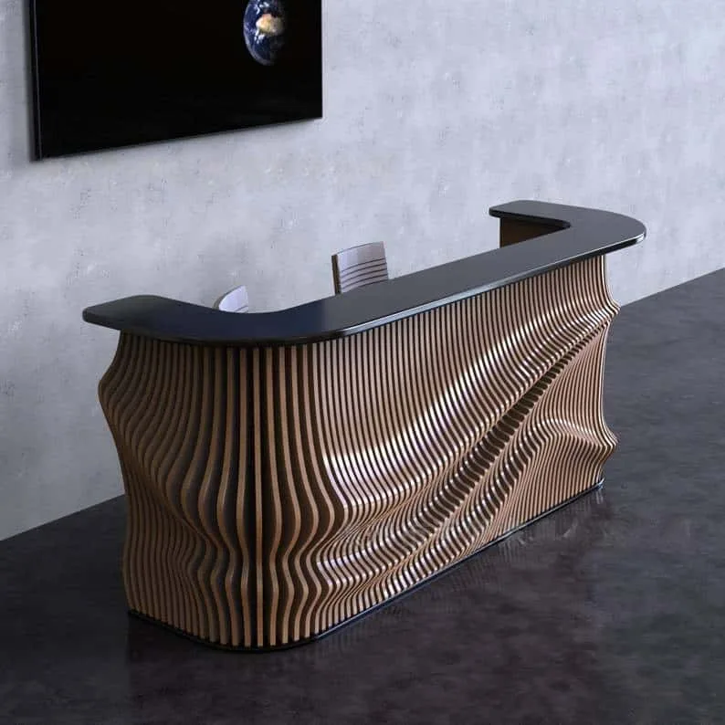 Parametric Reception Desk Wave Counter For Sale – custom retail display image 29
