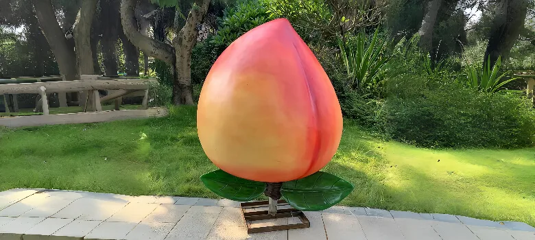 Giant Peach Statues Sculptures For Sale – custom retail display image 19