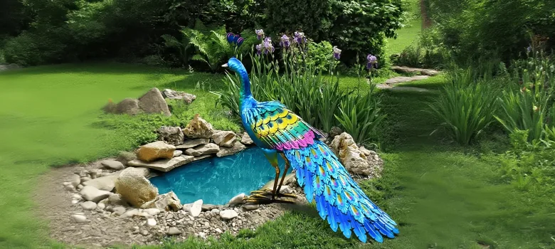 Large Peacock Sculptures Statues For Garden – custom retail display image 10