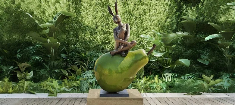 Large Pear Sculpture Statues For Sale – custom retail display image 14