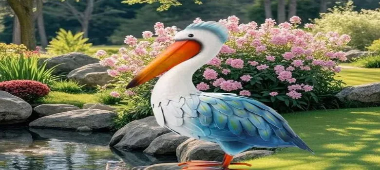 Large Outdoor Pelican Statues Sculptures For Garden Park – custom retail display image 7