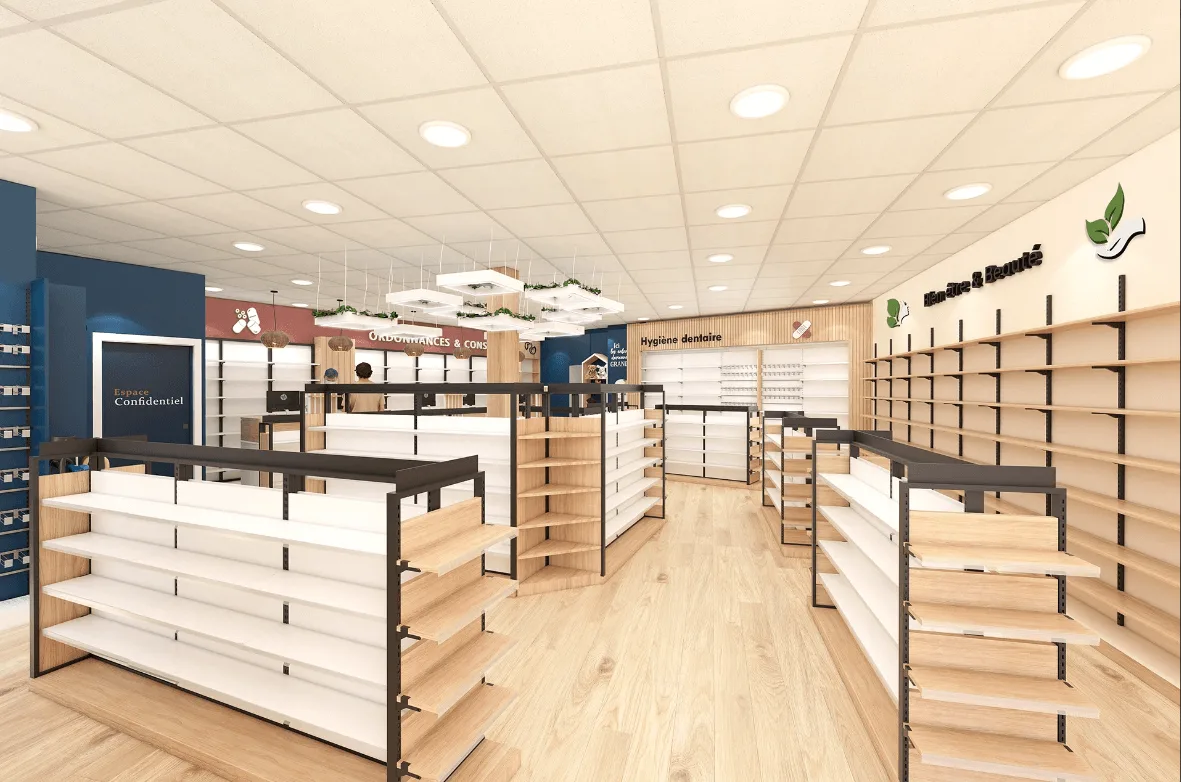 Pharmacy Design, Layouts Drug Store Decorations – New Pharmacy design idea unique wall cabinet island cabinet storage with re
