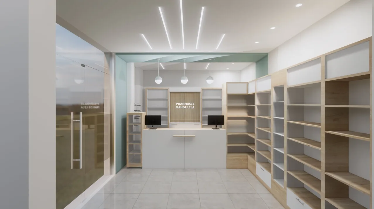 Pharmacy Design, Layouts Drug Store Decorations – New Pharmacy design idea unique wall cabinet island cabinet storage with re