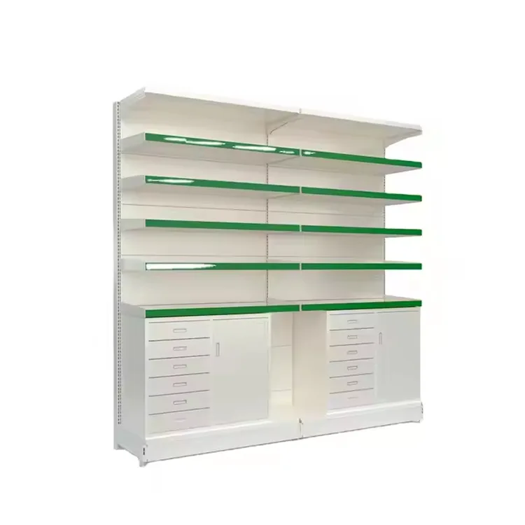 Pharmacy Shelves Racks | Modern Design Medical Shelving Units – custom retail display image 3