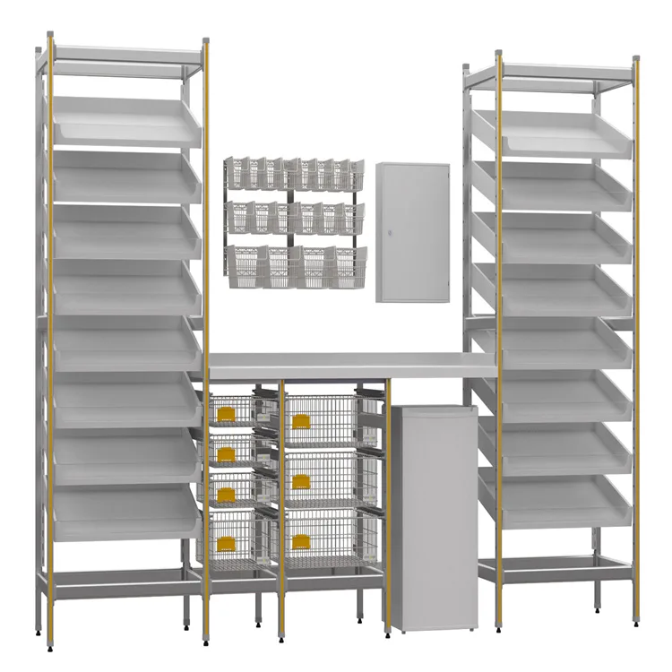 Pharmacy Shelves Racks | Modern Design Medical Shelving Units – custom retail display image 36