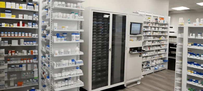 Pharmacy Shelving, Rx Store Fixtures Racks – custom retail display image 2