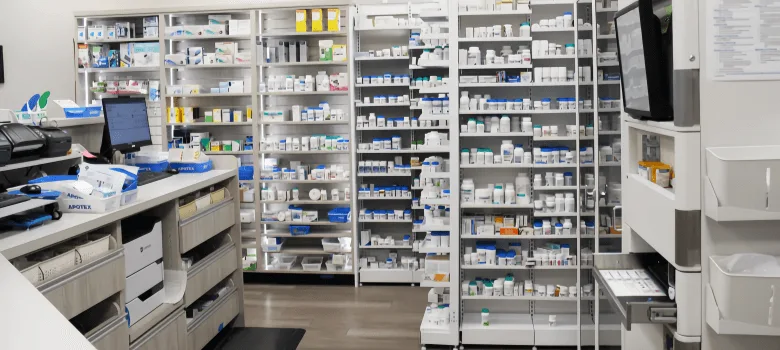 Pharmacy Shelving, Rx Store Fixtures Racks – custom retail display image 3