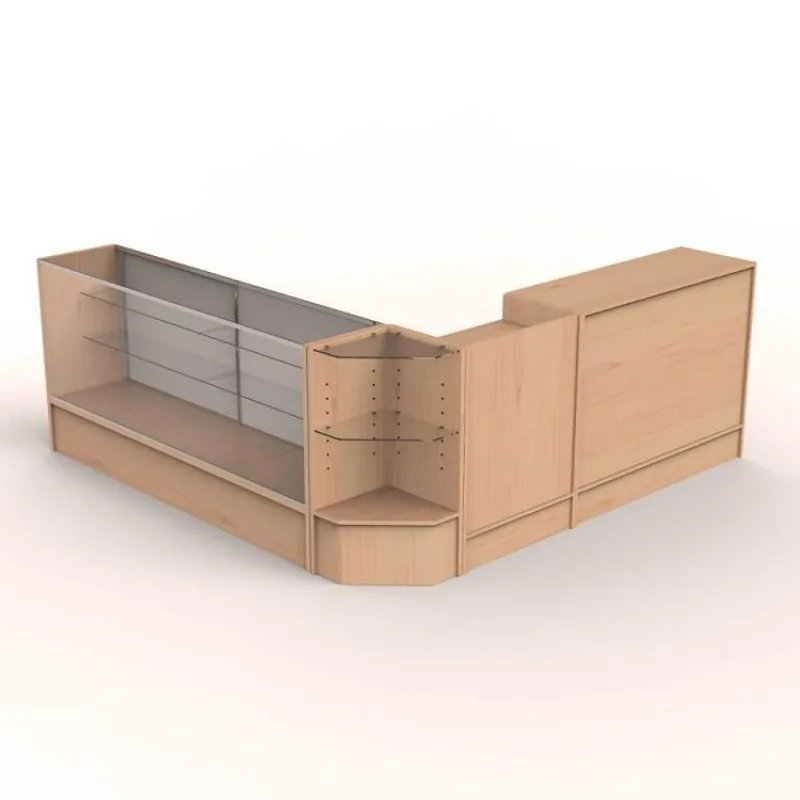 Wooden Display Counter | Glass Counter Cases For Shop – custom retail display image 58