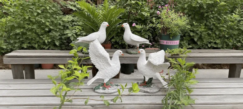 Large Pigeon Dove Sculptures For Outdoor – custom retail display image 9