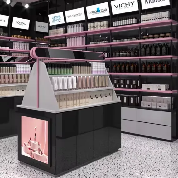 Black Display Showcases Cabinets With Glass Doors – custom retail display image 48