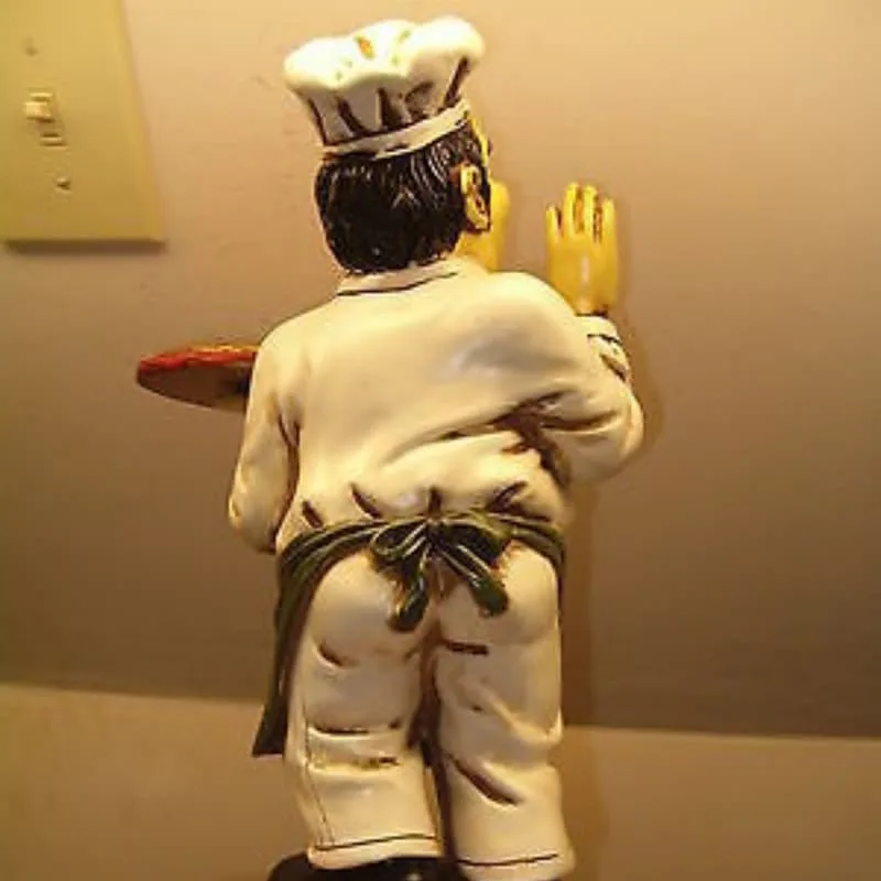 Pizza Man Statue | Large Italian Chef Statue For Restaurant Ornaments – custom retail display image 10