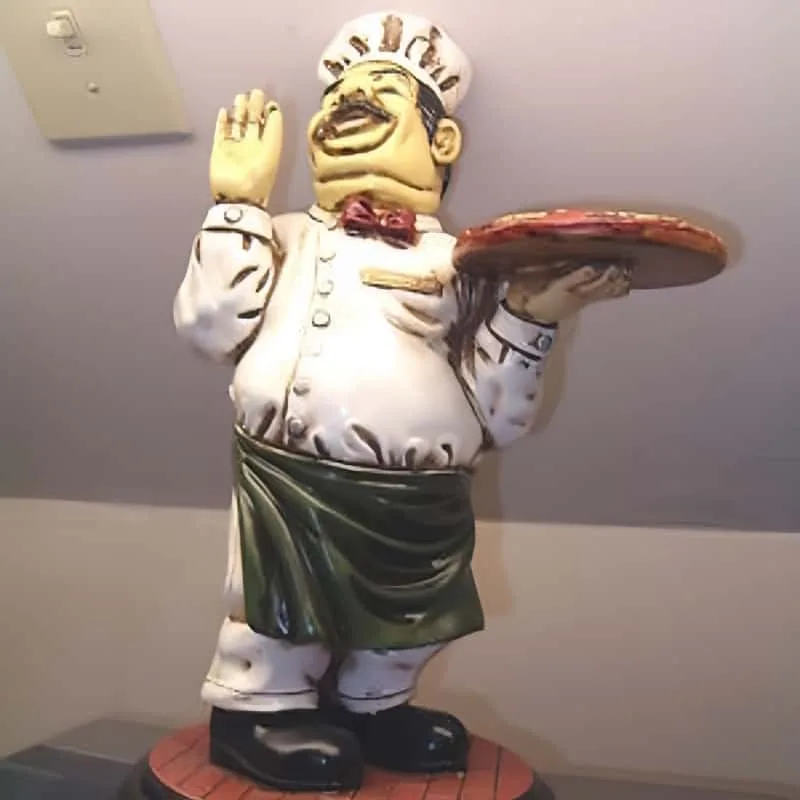 Pizza Man Statue | Large Italian Chef Statue For Restaurant Ornaments – custom retail display image 11