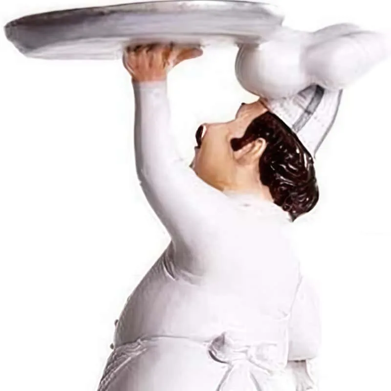 Pizza Man Statue | Large Italian Chef Statue For Restaurant Ornaments – custom retail display image 18