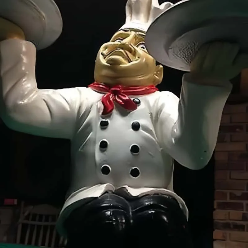 Pizza Man Statue | Large Italian Chef Statue For Restaurant Ornaments – custom retail display image 14