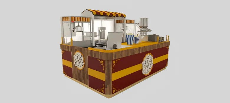 Popcorn Kiosk – custom retail display image 3