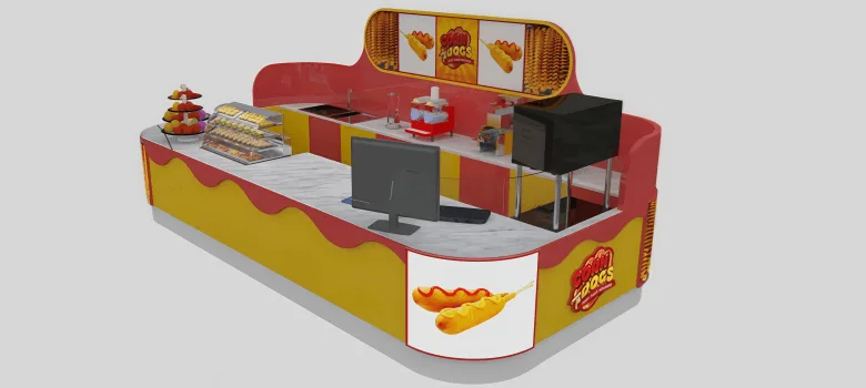 French Fries Kiosk Potato Chips Kiosk For Sale – custom retail display image 2