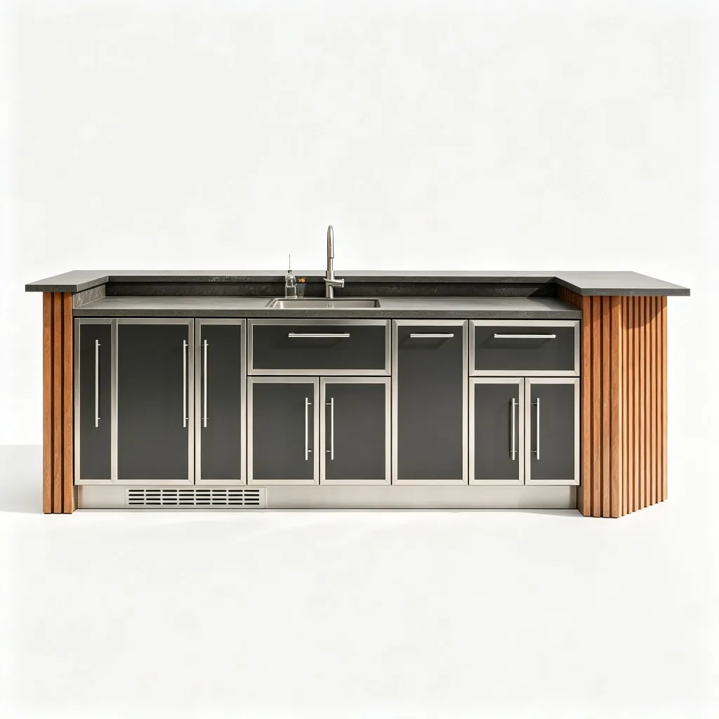 Outdoor Kitchen Cabinet For Sale | Stainless Steel Stone – custom retail display image 6
