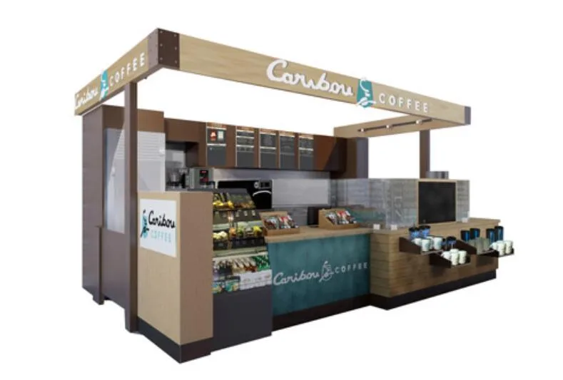 Coffee Kiosk – custom retail display image 4