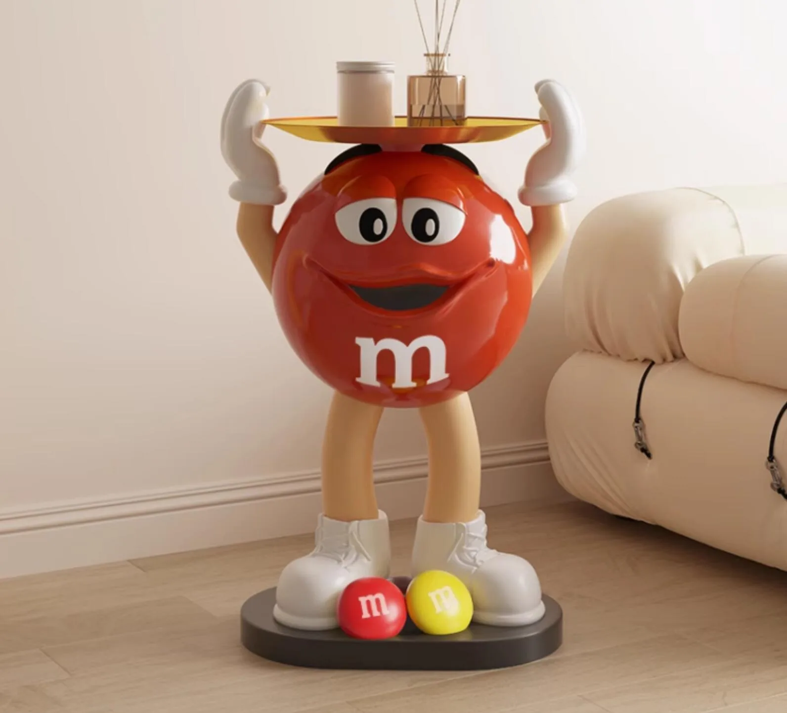 Giant M M Statue For Sale | Orange, Red, Yellow, Blue, Green – custom retail display image 4