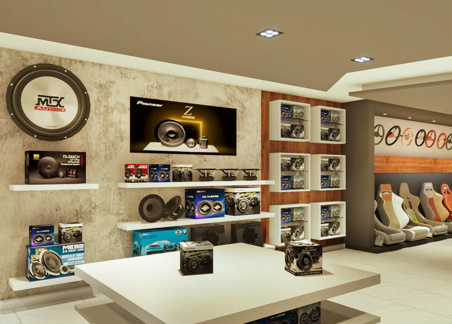 Car Accessories Shop Displays, Racks Interior Design – custom retail display image 4