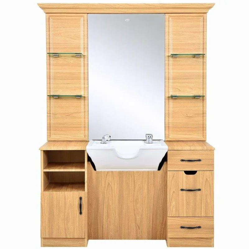 Barber Salon Wet Stations with Shampoo Bowl Sinks – custom retail display image 26