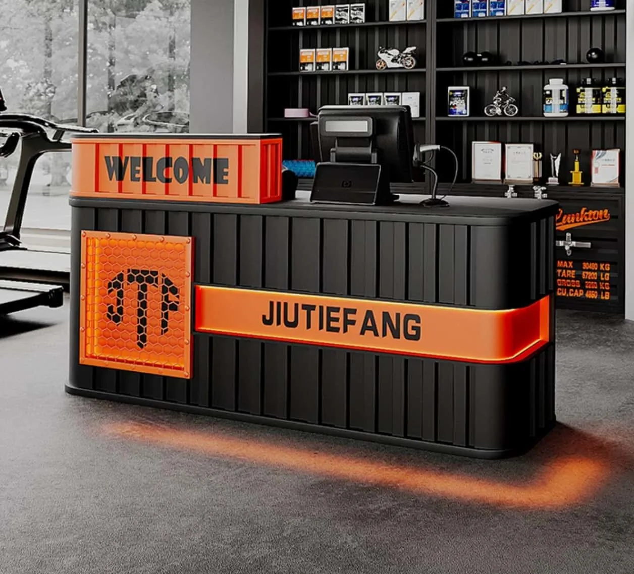 Industrial Antique Reception Desks For Sale – custom retail display image 29