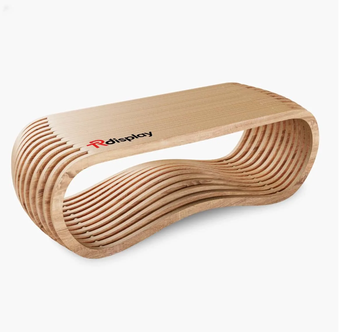 Modern Birch Plywood CNC Cut Parametric Table by Benson Display