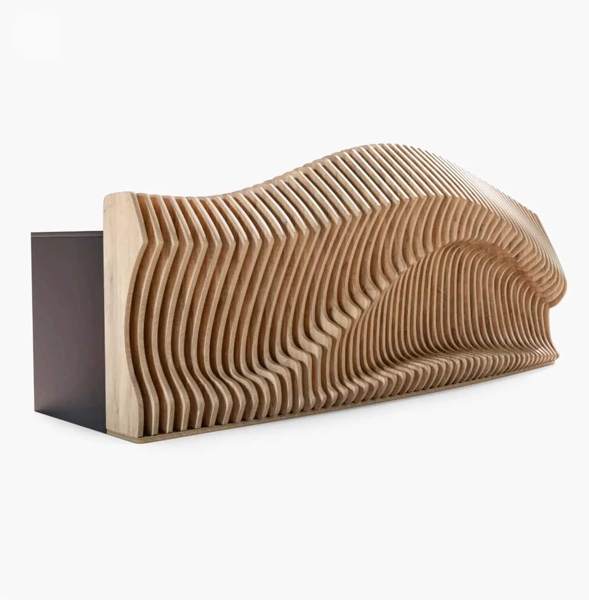 Modern Design Plywood Parametric Reception Desk