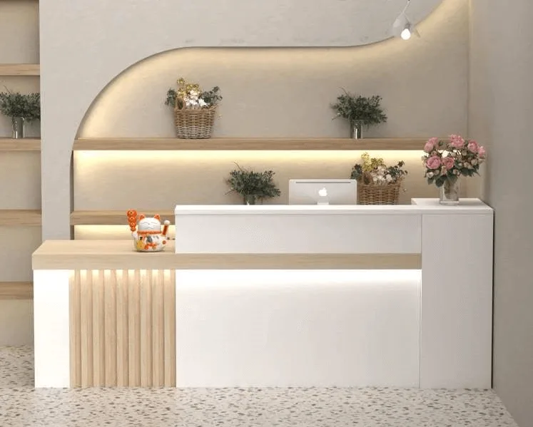 Custom Reception Desk, Counter Welcome Table For Sale – custom retail display image 22