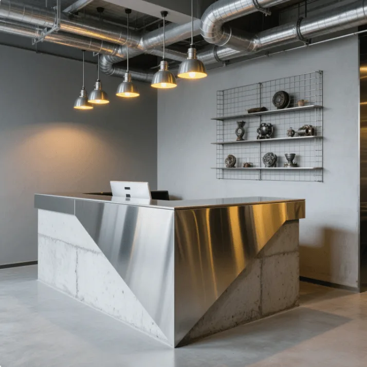 Custom Reception Desk, Counter Welcome Table For Sale – custom retail display image 152