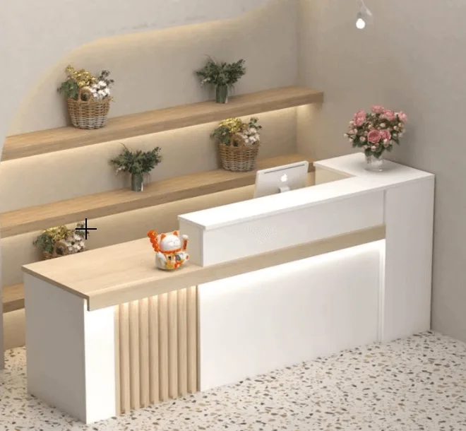Custom Reception Desk, Counter Welcome Table For Sale – custom retail display image 21