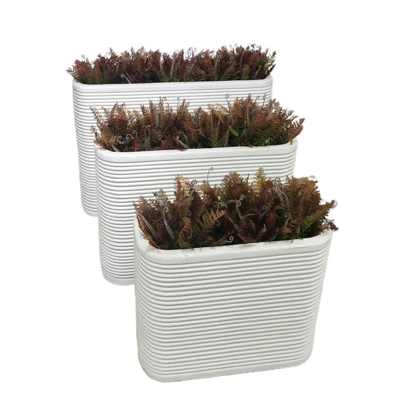 Fiberglass Rectangular Planters Pots | Large Tall – custom retail display image 2