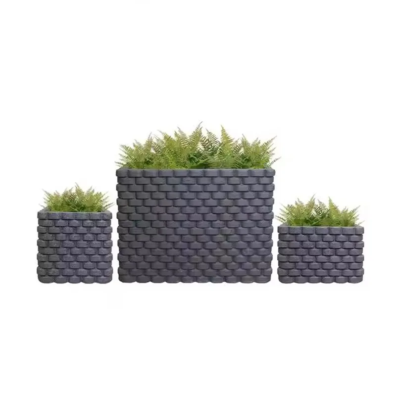Fiberglass Rectangular Planters Pots | Large Tall – custom retail display image 3