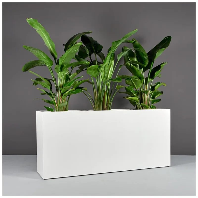 Fiberglass Rectangular Planters Pots | Large Tall – custom retail display image 4