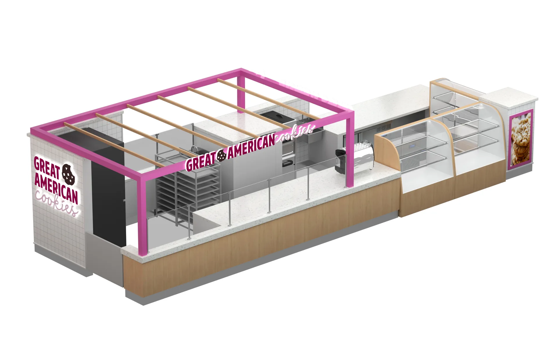 Bakery Kiosk | Custom Pastry Bread Kiosk For Sale – Wooden Bakery Kiosk for Mall Food Court image 3