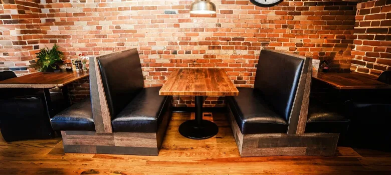 Restaurant Booths Benches for Sale | Wood Upholstered Seating – custom retail display image 27