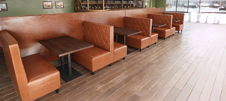 Restaurant Booths Benches for Sale | Wood Upholstered Seating – custom retail display image 28