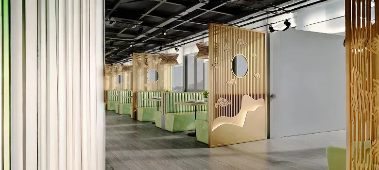 Restaurant Cafe Partitions | Custom Room Dividers Barrier Wall For Sale – custom retail display image 9