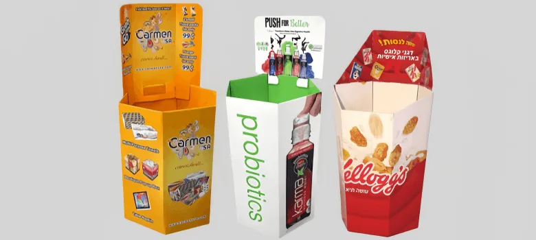 Retail Dump Bins (2) Retail Dump Bins Baskets | Wooden, Wire, Cardboard – custom retail display image 12